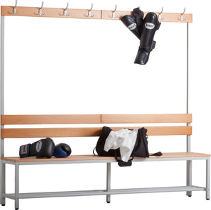 Grijs/Beuken kleedkamerbank 200 cm 