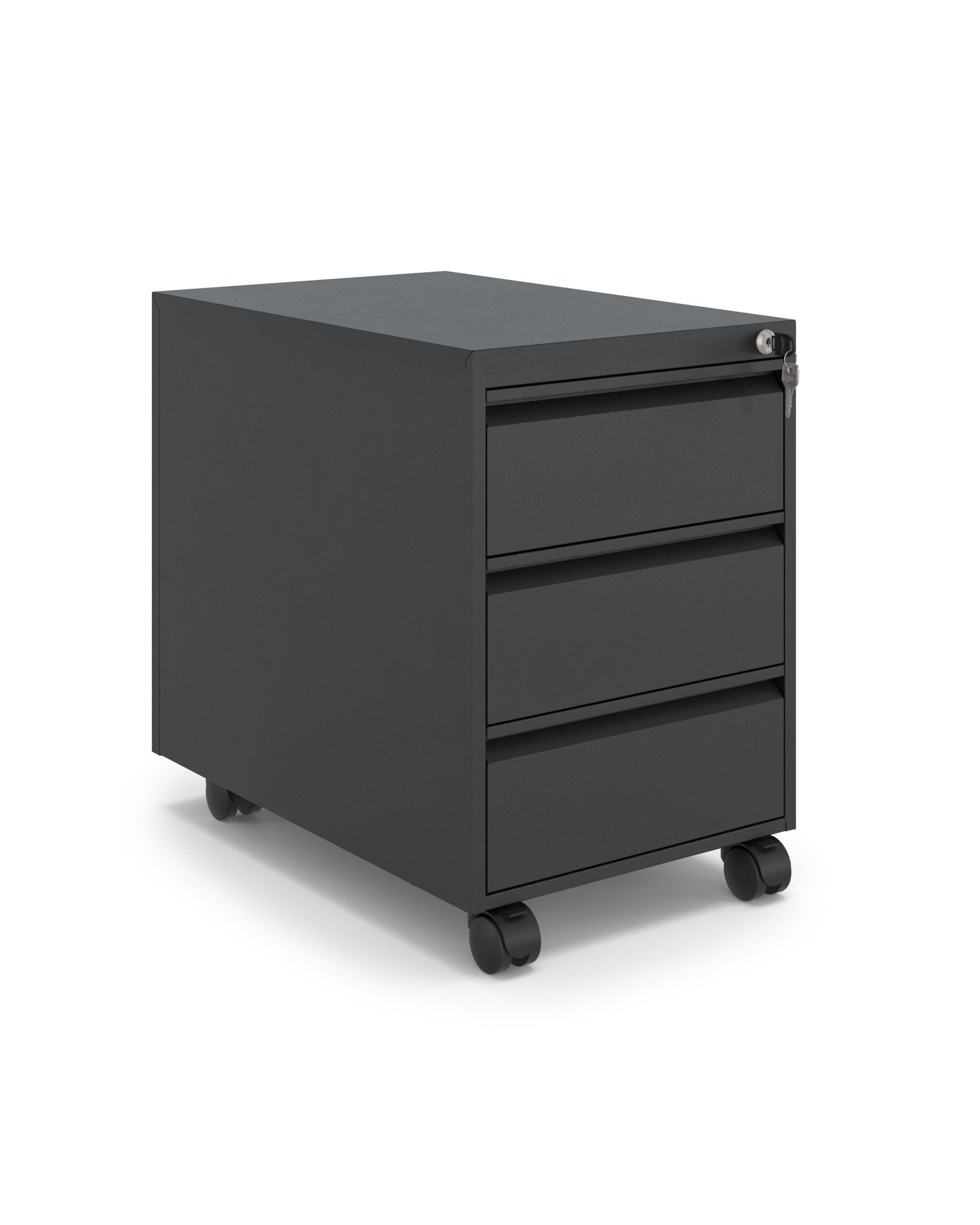 Zwart ladeblok met 3 lades en centraal vergrendelpunt van Ceha Europe