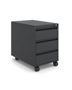 Zwart ladeblok met 3 lades en centraal vergrendelpunt van Ceha Europe