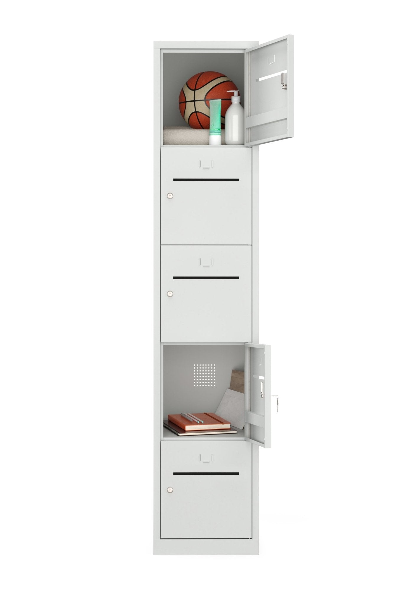 PHTB helmkast 195‑1.5 kleedruimte locker met cilinderbeveiliging grijs