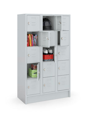 Locker CHB Basic 180-3.15 grijs RAL7035 met 15 afsluitbare vakken