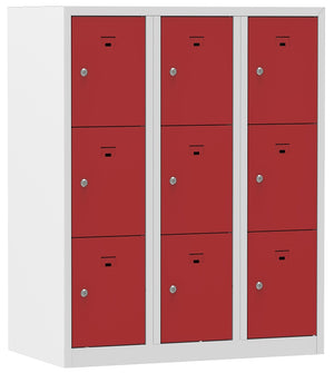 Locker PH 111 met 9 rode deuren van Ceha Europe