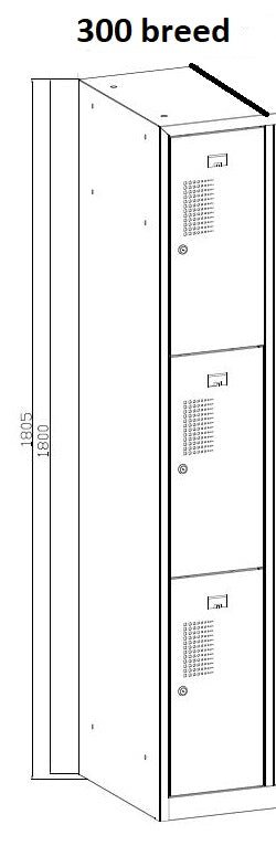 Technische tekening met afmetingen 