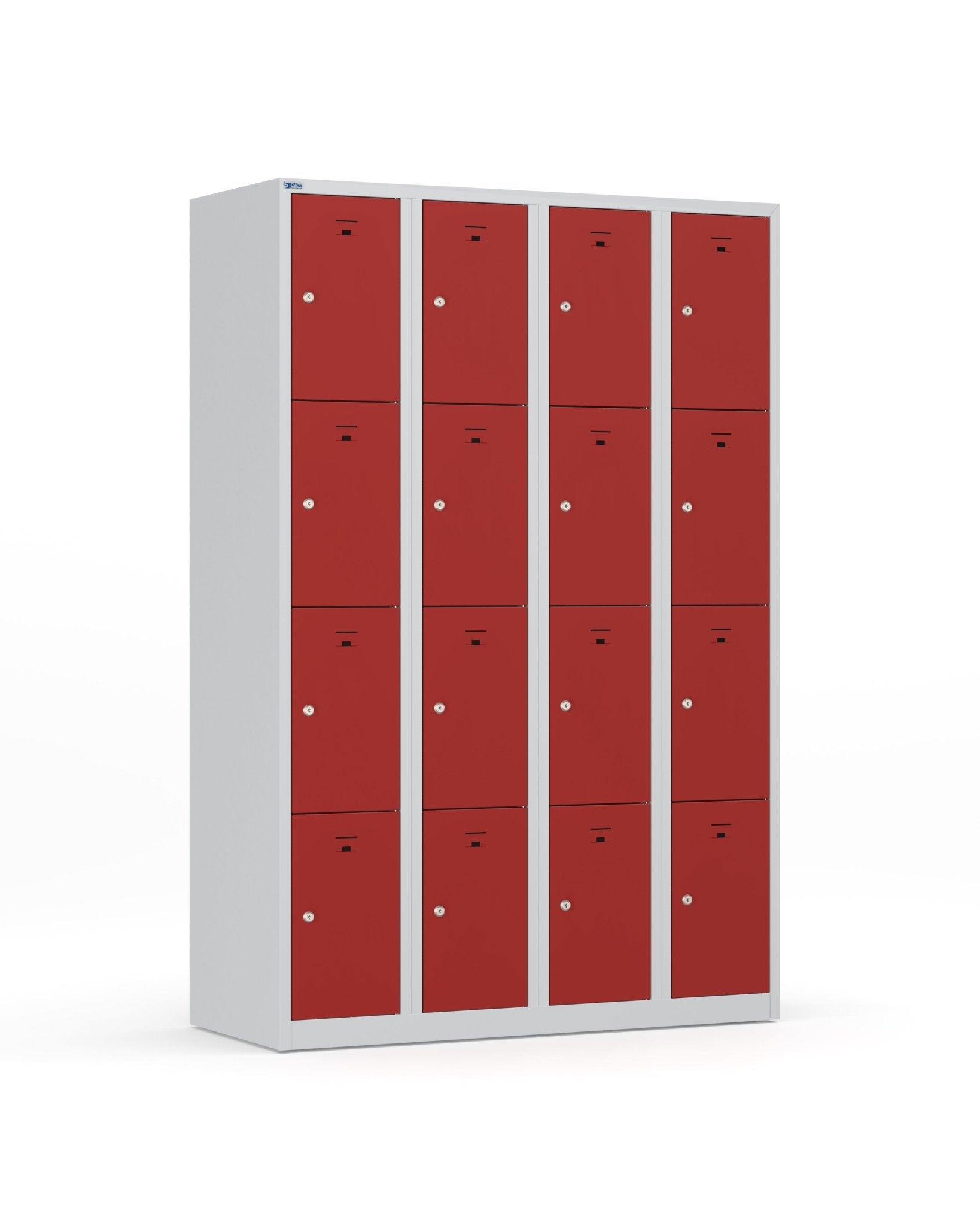 Locker met rode deuren en cilindersloten