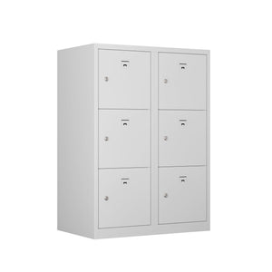 Grijze PHT locker met 6 vakken