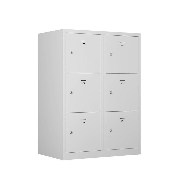 Grijze PHT locker met 6 vakken
