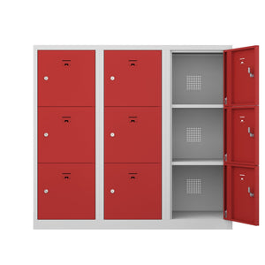 PHT locker met 9 vakken