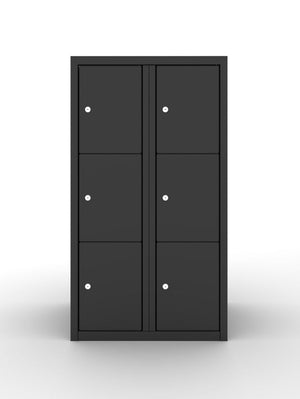 VH Darkline locker met 6 vakken in RAL7021 van Ceha Europe