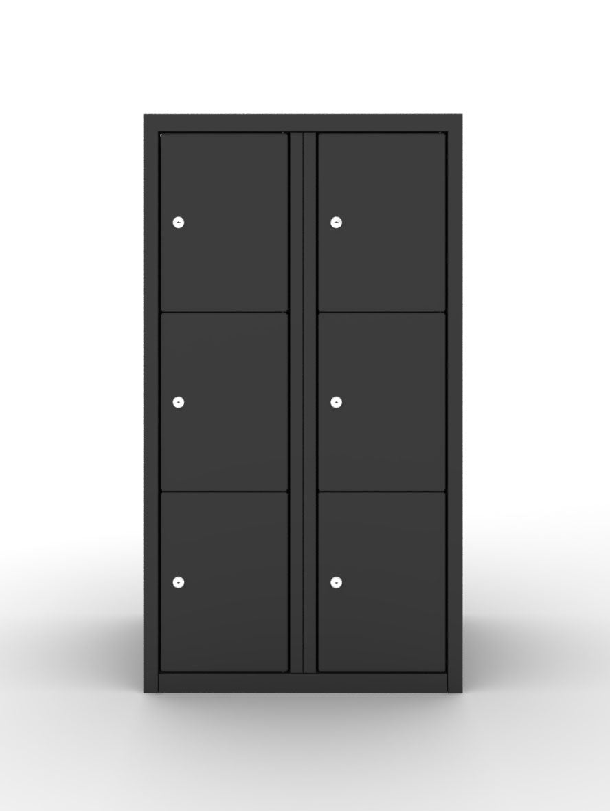 VH Darkline locker met 6 vakken in RAL7021 van Ceha Europe