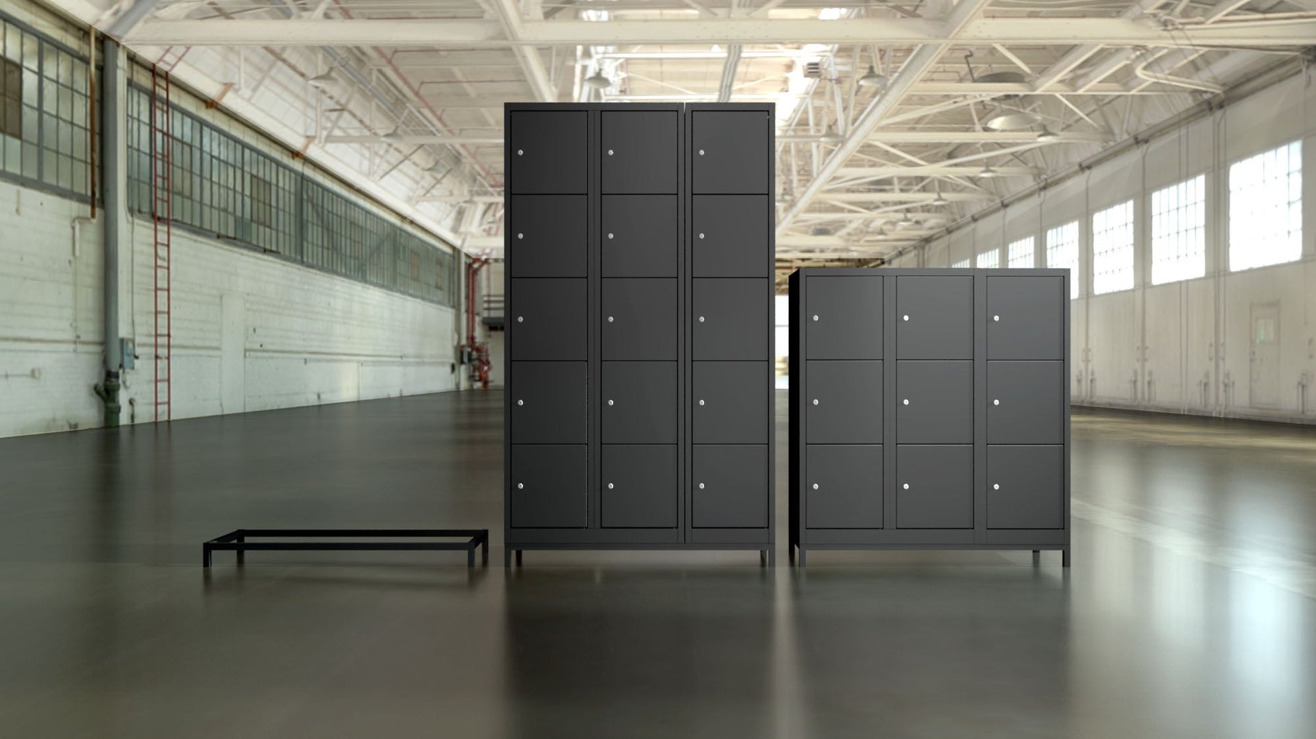 VH Darkline locker 180-2.10 met cilinderslot RAL7021