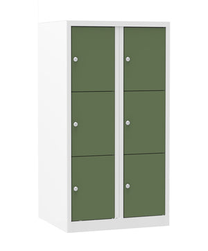Locker VH Multi-color 111-2.6 met valgrendelslot in RAL9010-RAL6011 van Ceha Europe