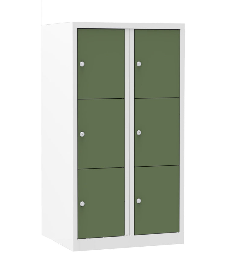 Locker VH Multi-color 111-2.6 met valgrendelslot in RAL9010-RAL6011 van Ceha Europe