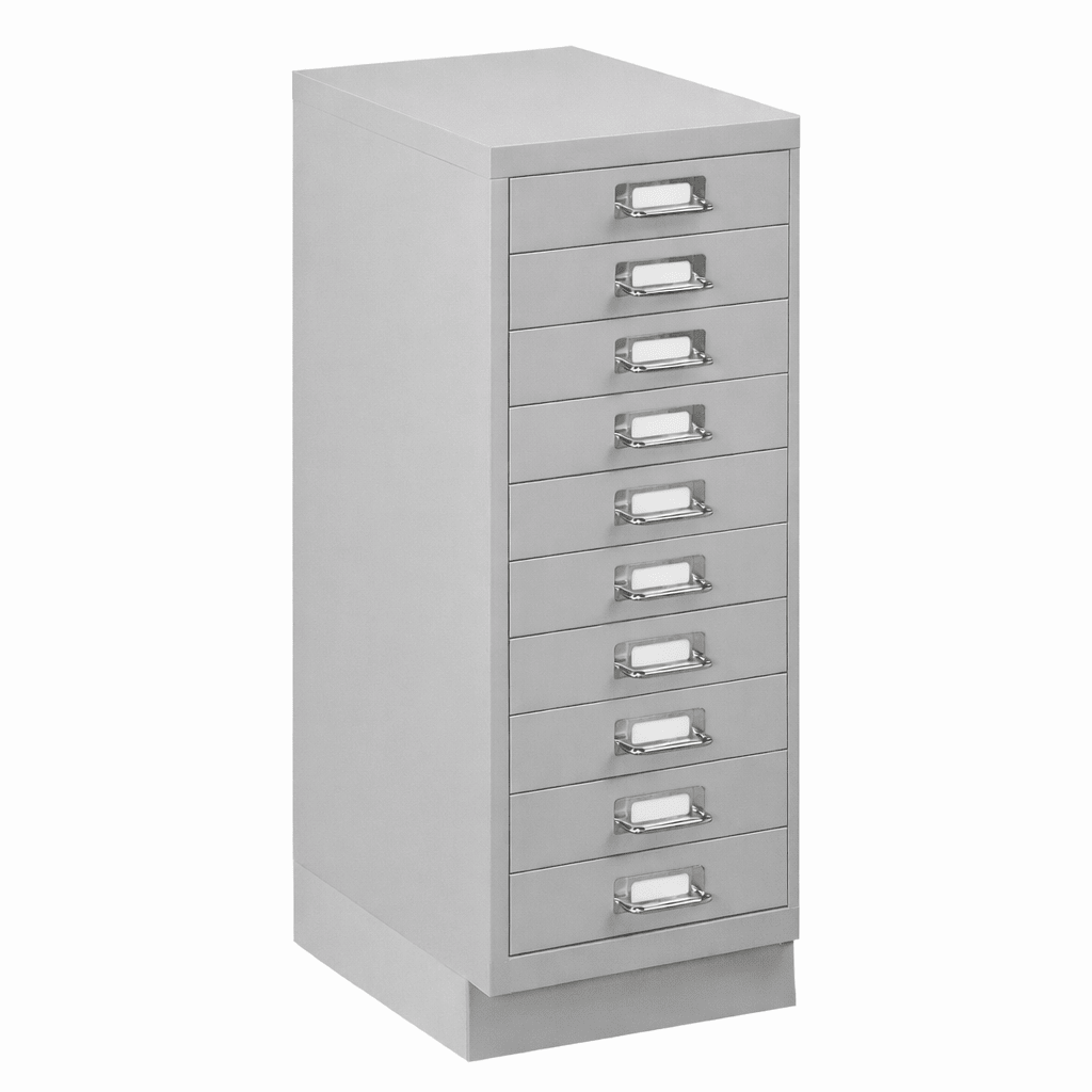 Aluminium kleurige ladekast Ceha