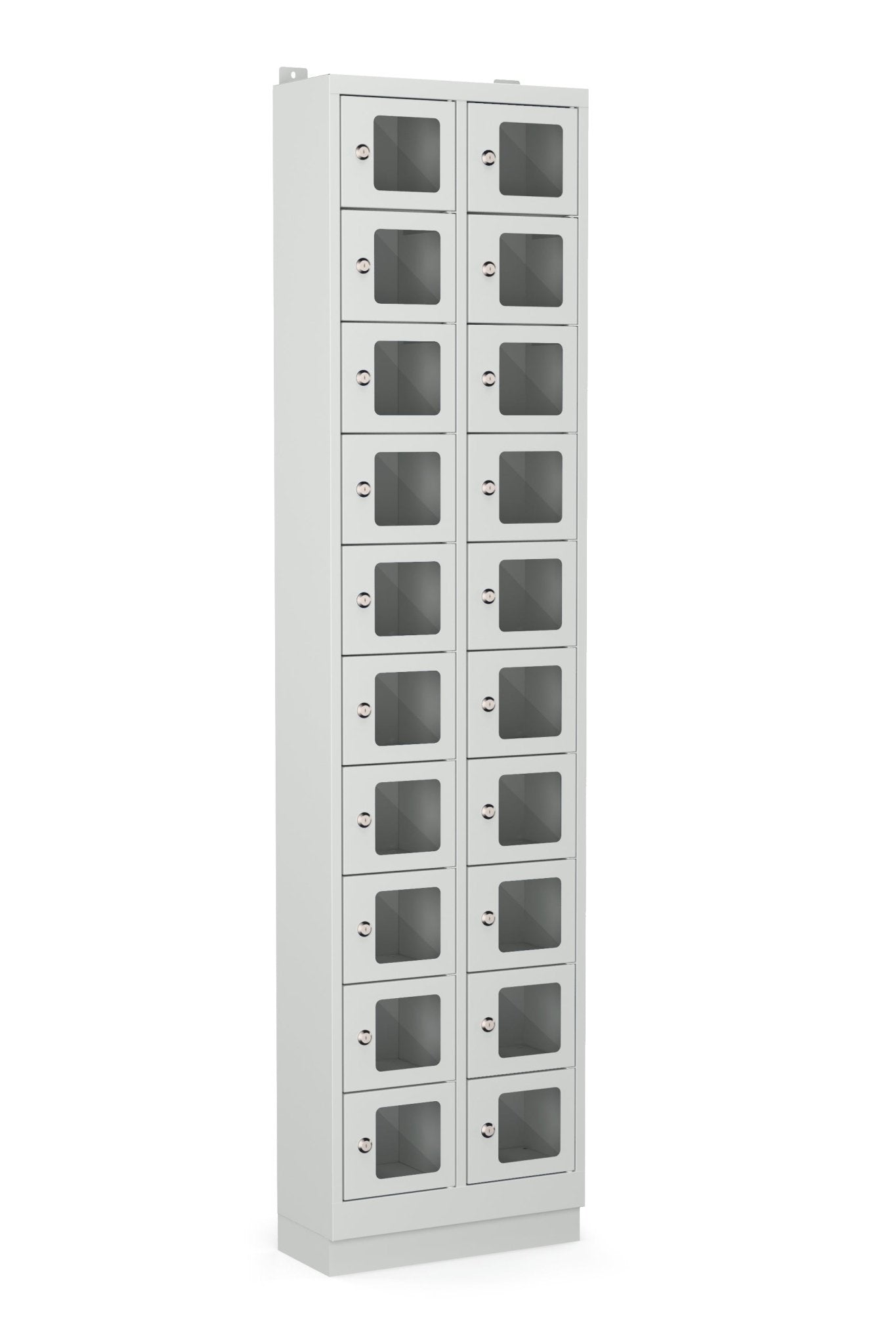 Mini locker MLCK 180-2.20 met acrylglas cilinderslot 7035