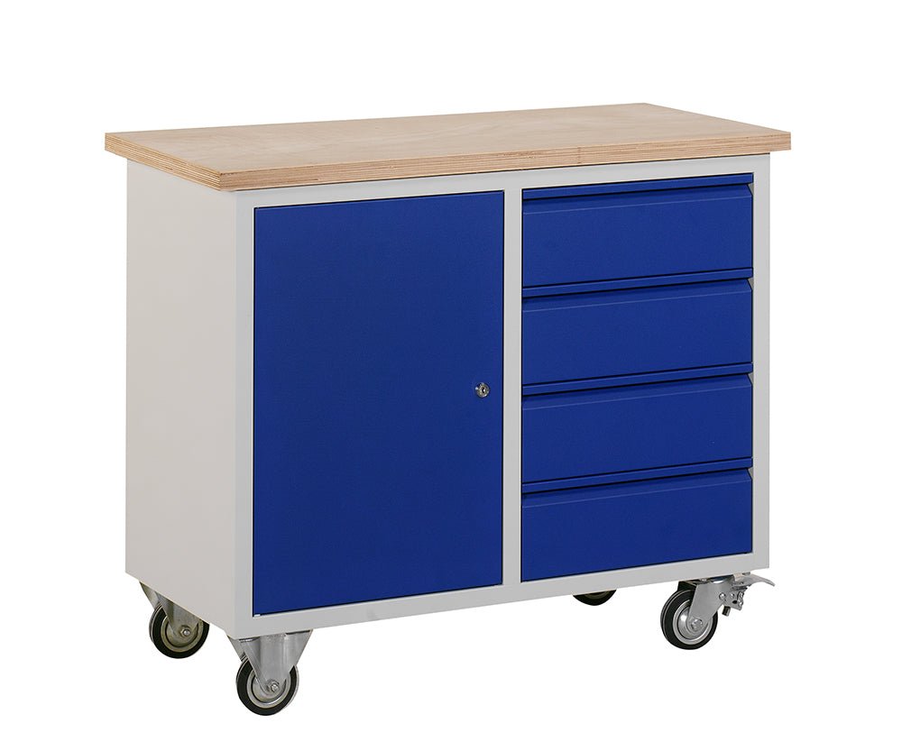 Mobiele werkbank 1 deur/4 laden