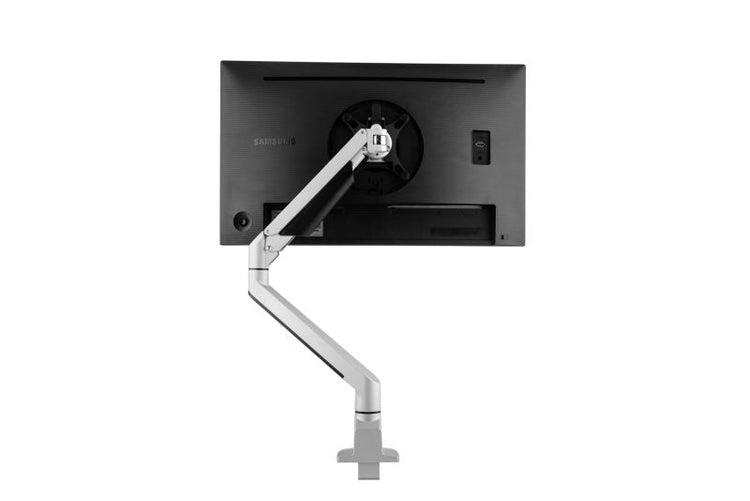 Enkelvoudige monitorarm Chicago zilver met VESA koppeling