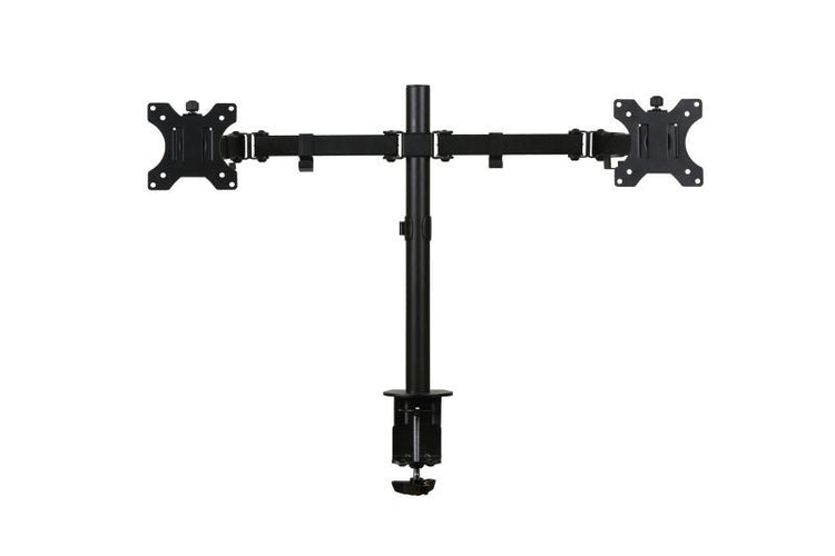 Monitorarm voor 2 schermen zwart