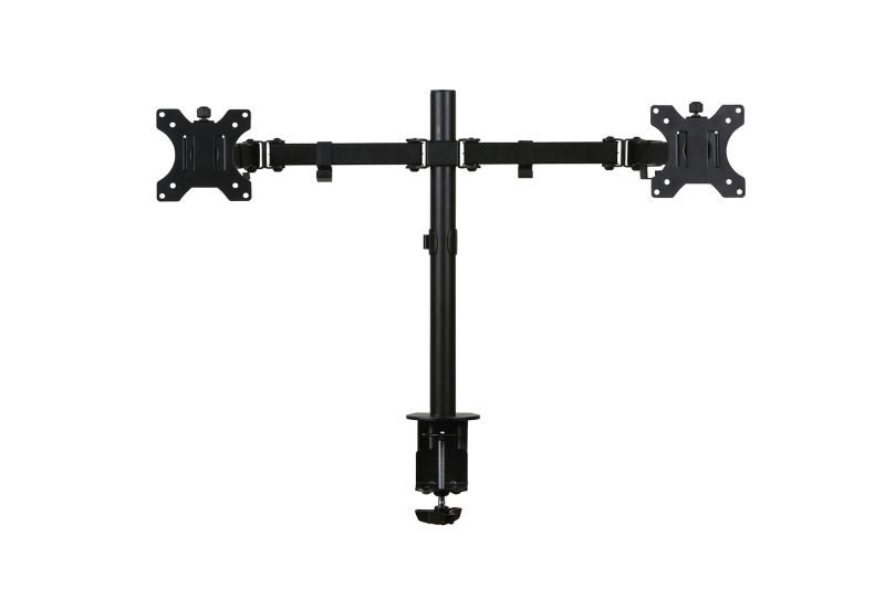 Monitorarm voor 2 schermen zwart