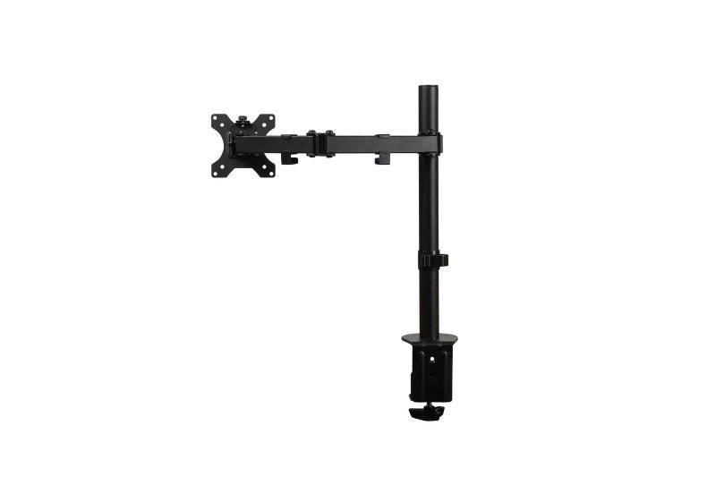 Zwarte dynamische monitorarm voor 1 scherm