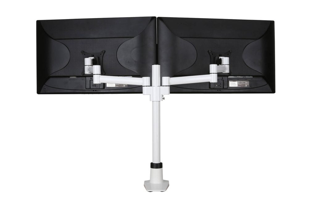 Monitorarm Skylon dubbel Zilver