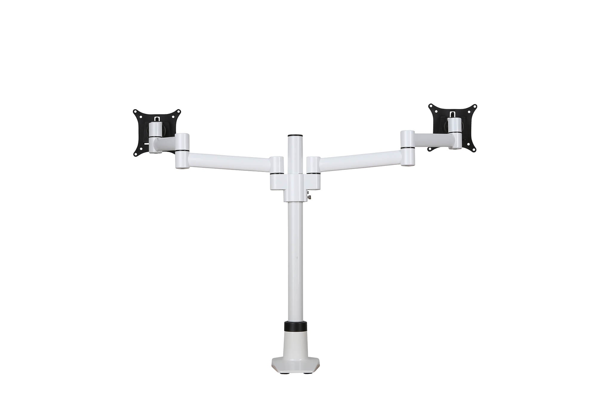 Witte monitorarm Skylon dubbel Wit