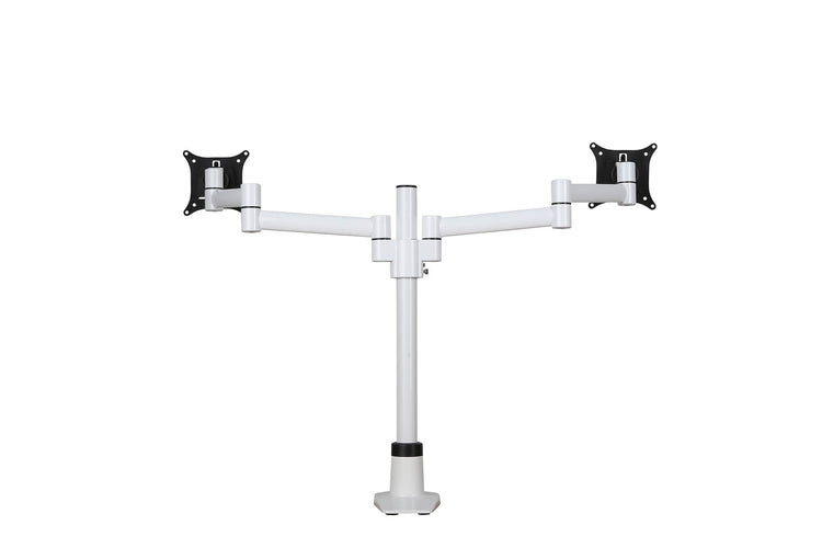 Witte monitorarm Skylon dubbel Wit