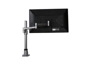 Enkelvoudige monitorarm Skylon zilver voor werkplekken