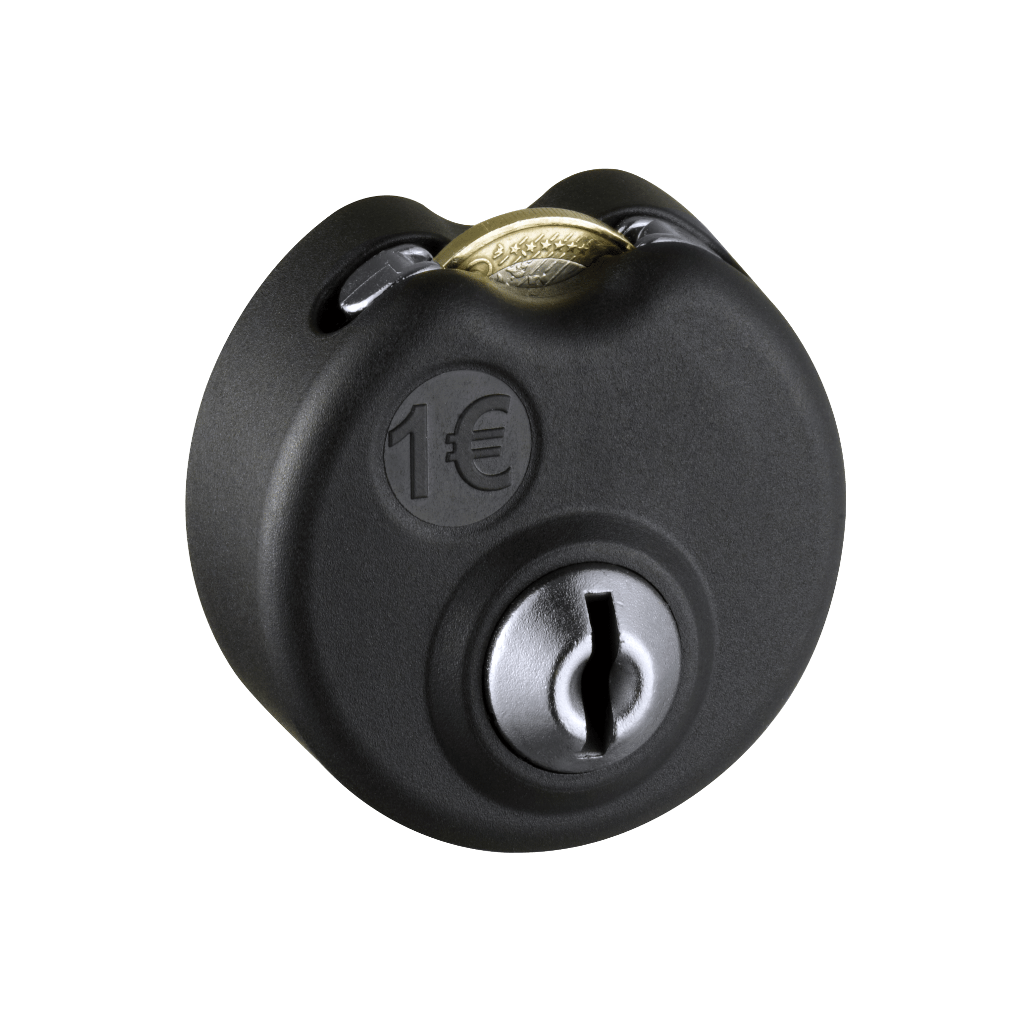 Zwart €1 pandmuntslot 1606 van W&F Locks