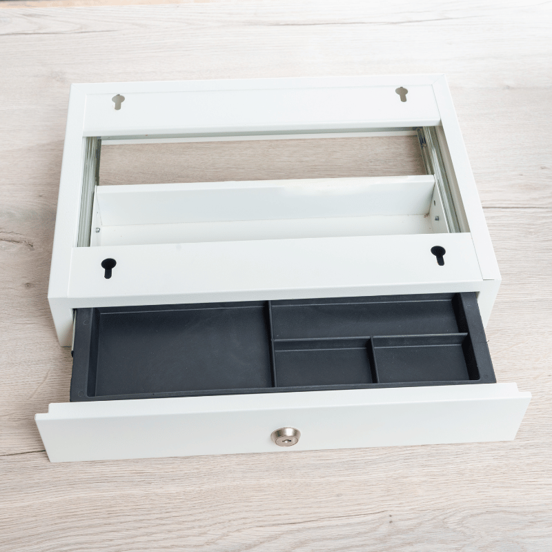 Persoonlijke lade voor werkplek in wit