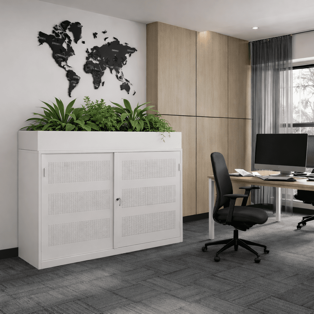 witte plantenbak dsda schuifdeurkast 160x50 cm