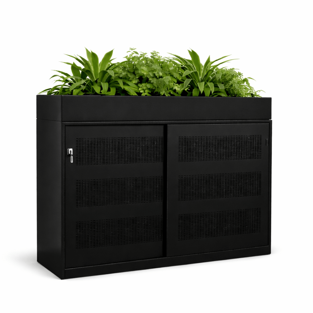 Zwarte plantenbak