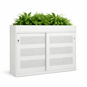 Witte plantenbak DSDA schuifdeurkast 200x50 cm