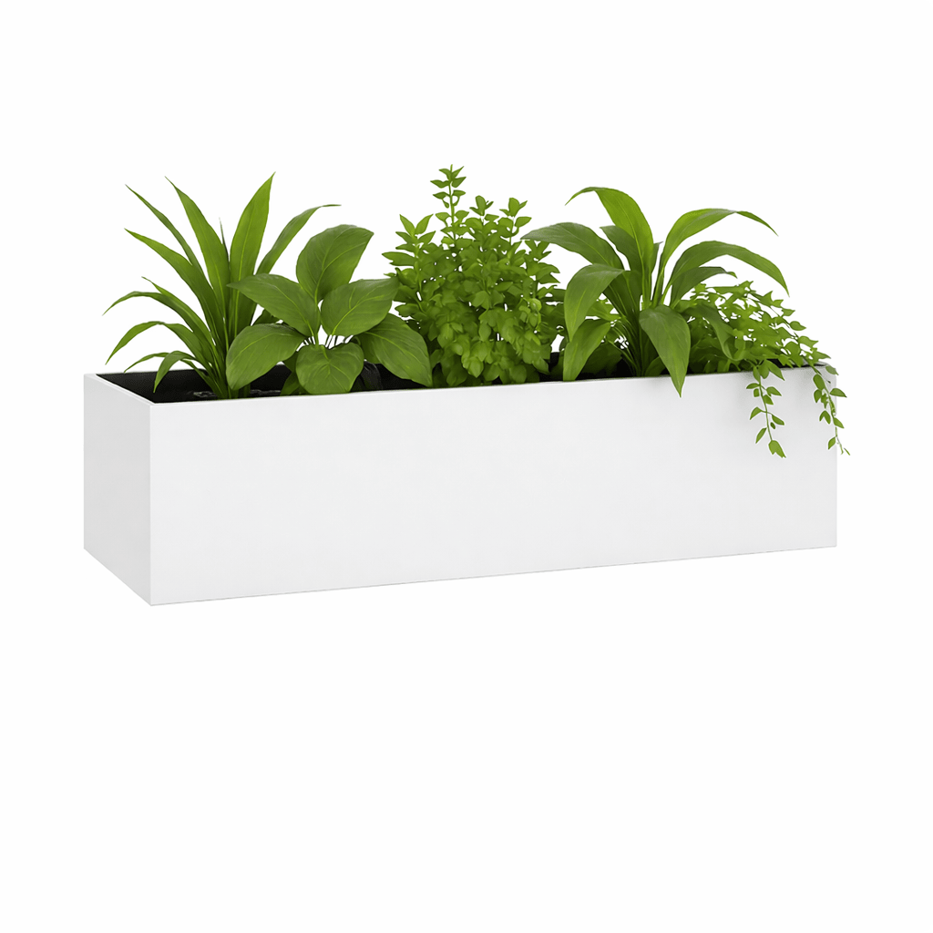 Witte plantenbak CHS roldeurkast