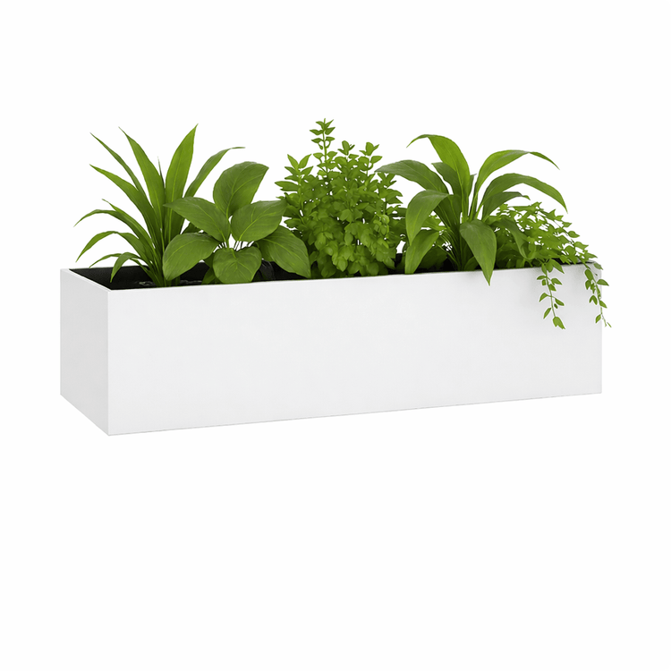 Witte plantenbak CHS roldeurkast