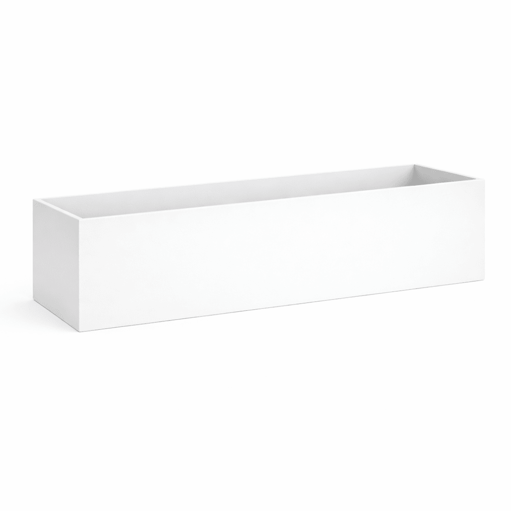 Witte plantenbak
