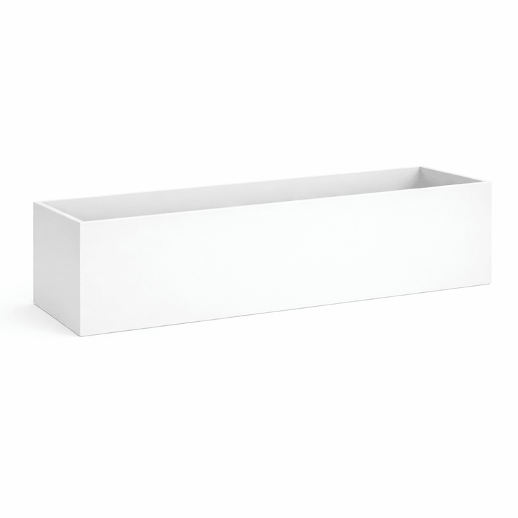 Witte plantenbak