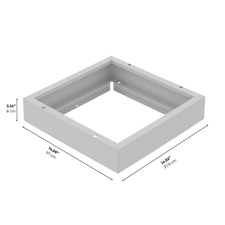 Afmetingen van plint voor locker OKK40 in grijs