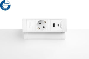 Power Desk-up 2.0 1x 230V, 1x USB A+C charge Wit van Ceha Europe