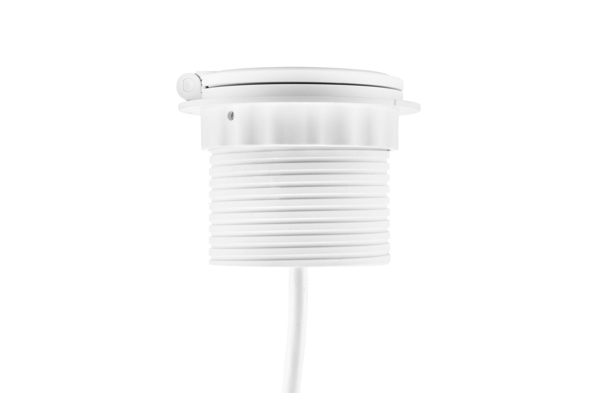 Inbouw stroomunit wit met USB-poorten en draadloos opladen via QI