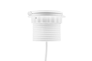 Inbouw stroomunit wit met USB-poorten en draadloos opladen via QI