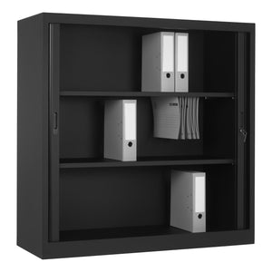 Opbergkast met roldeur zwart RAL9005