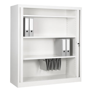 CHS roldeurkast 135x120 in gebroken wit