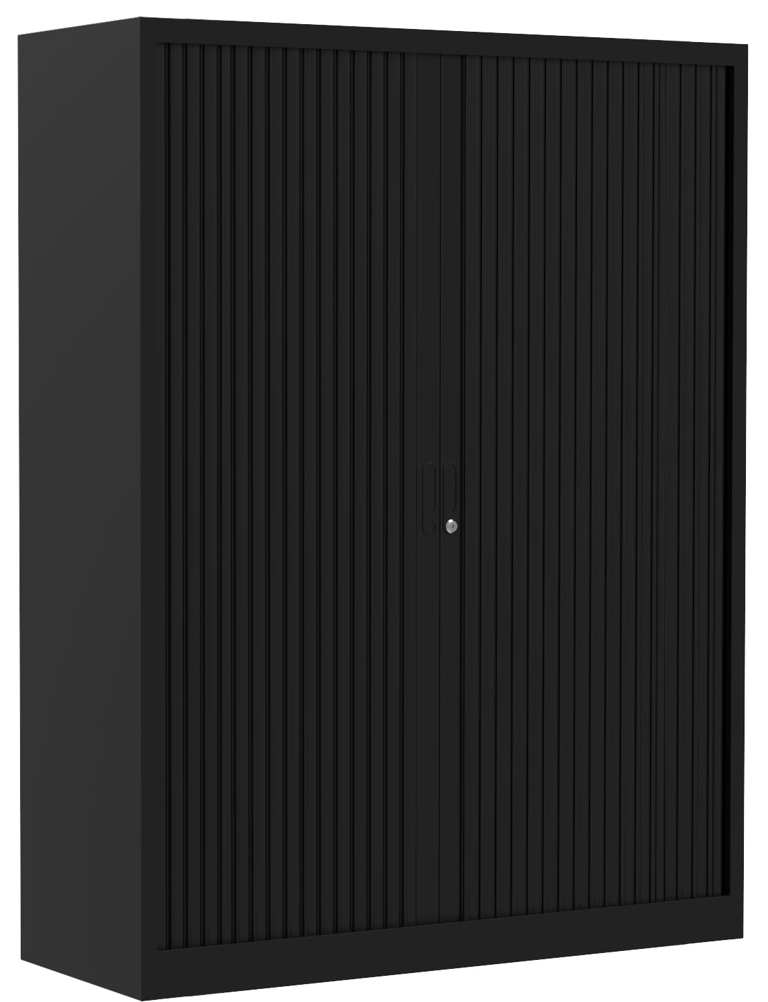 Zwarte roldeurkast CHS1601209005 met legborden