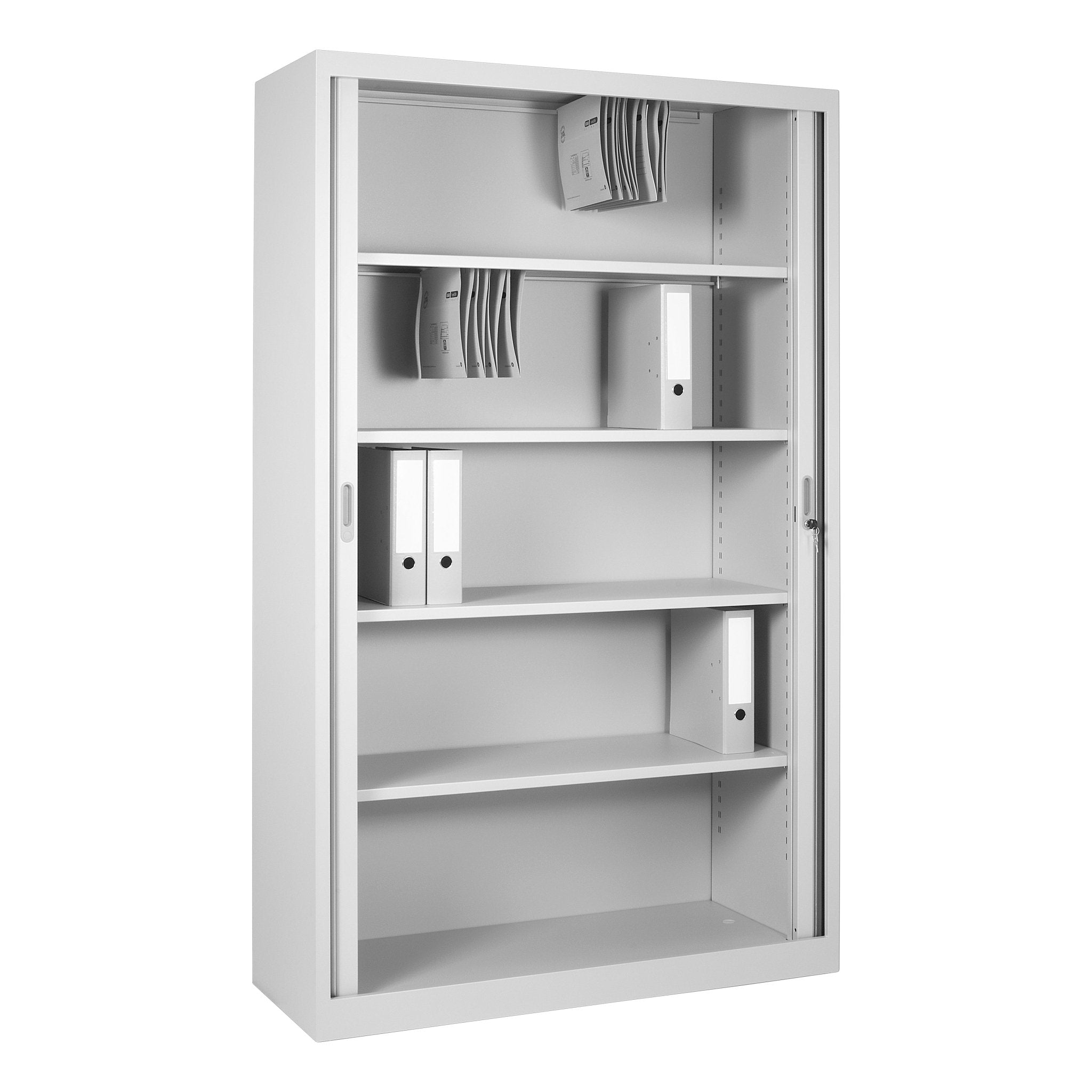 CHS roldeurkast zilvergrijs 195x120 voor documenten