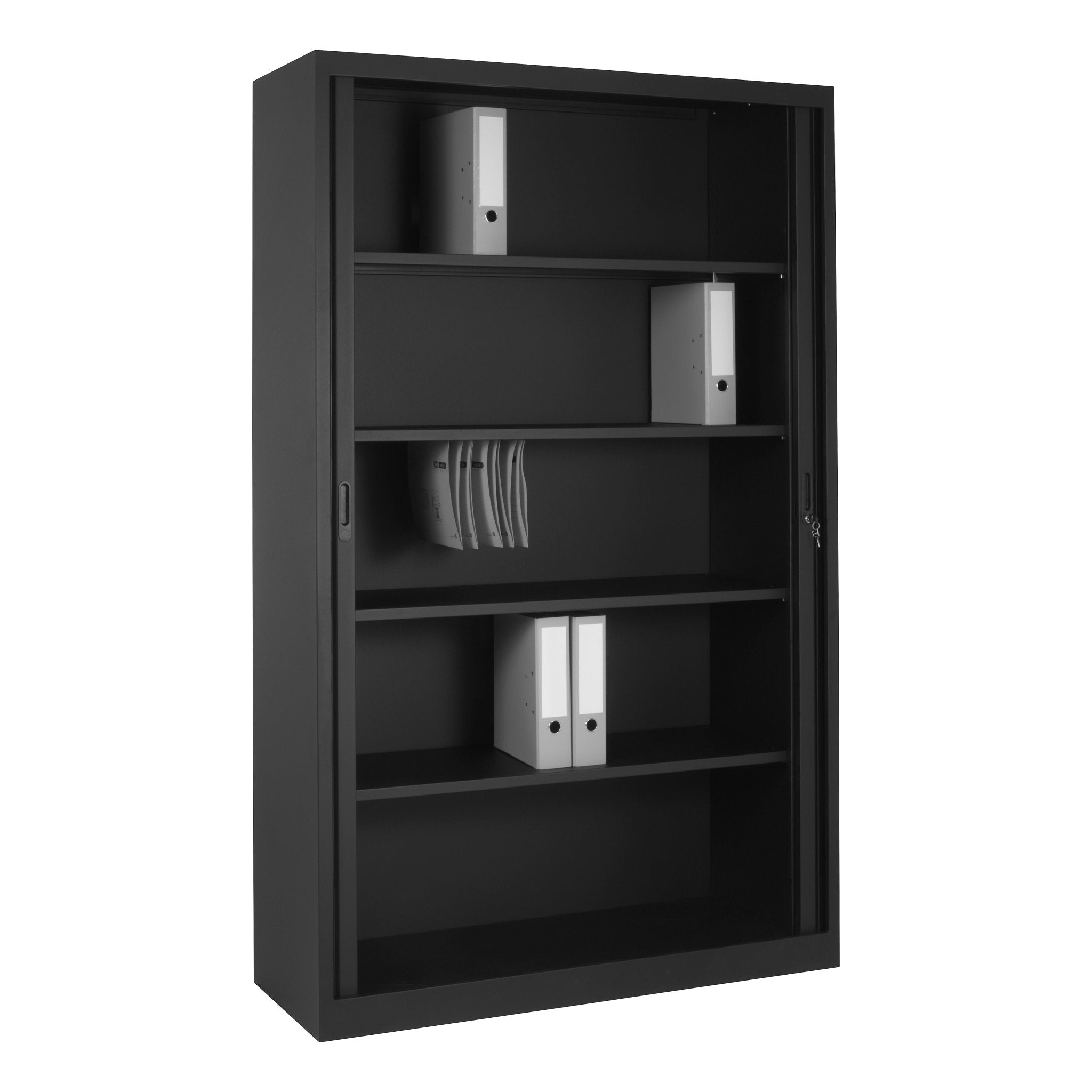 CHS roldeurkast zwart RAL 9005 voor kantooromgeving