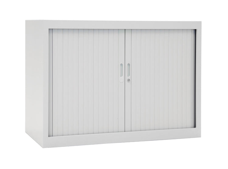 Lichtgrijze roldeurkast 73x100 cm met 1 legbord