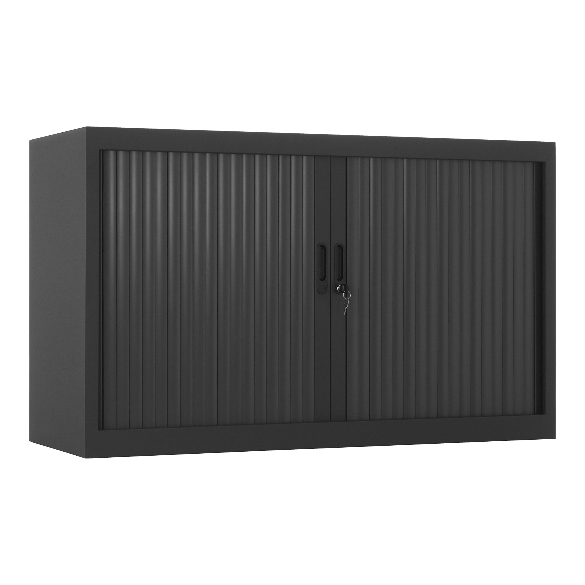 Antracietgrijze roldeurkast met vlamdovende pvc-deuren