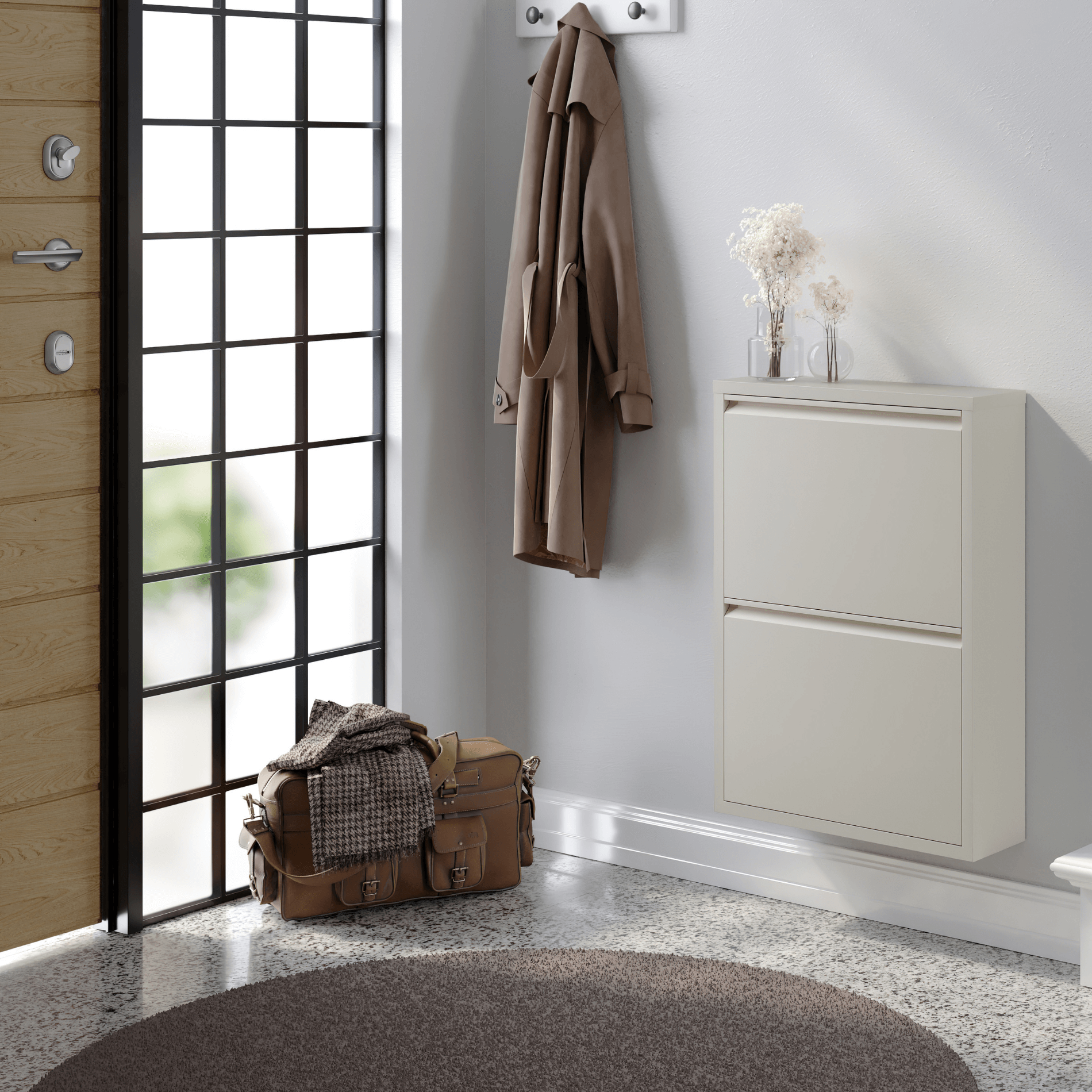 Bodi Soft Beige 2-vaks in een hal