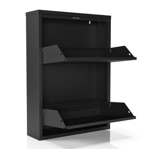 Schoenenkast Bodi 2-vaks Zwart