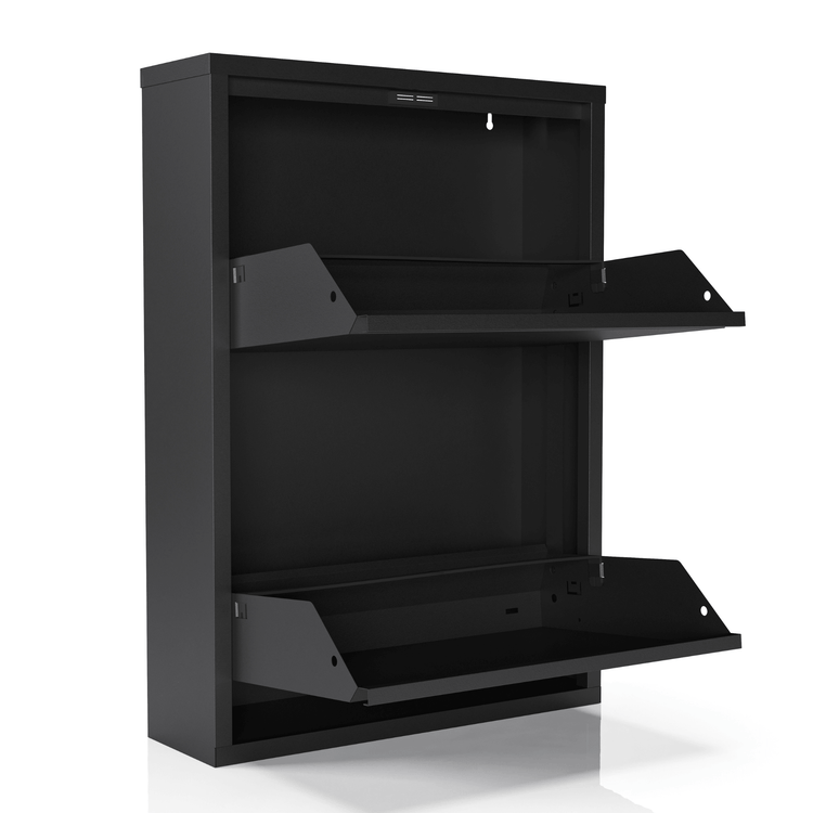 Schoenenkast Bodi 2-vaks Zwart